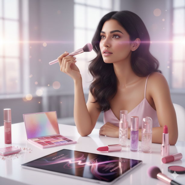 A conceptual visualization of beauty and makeup artistry